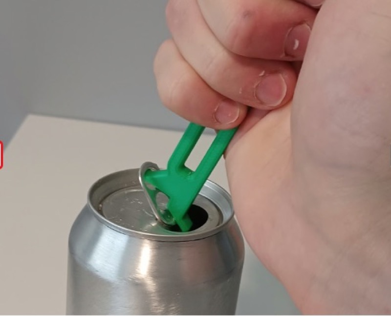 Abridor de latas impreso en 3D, segundo ángulo